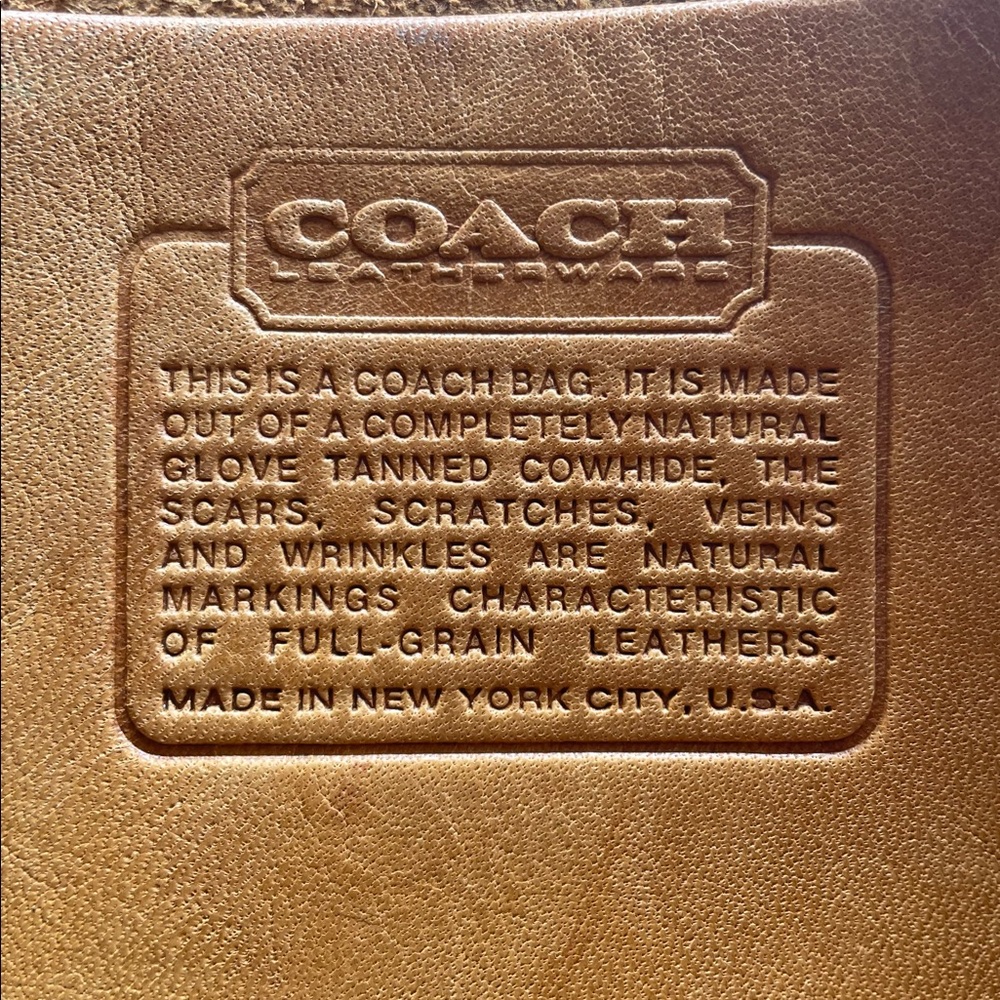 Rare HTF Vintage Coach Basic Bag Saddle